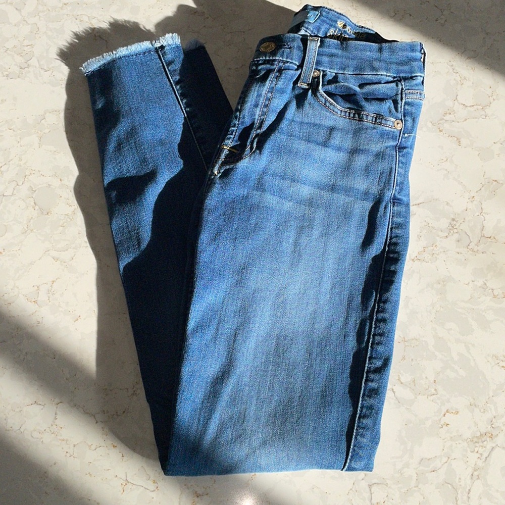 7 For All Mankind b(air) denim - the ankle skinny jeans